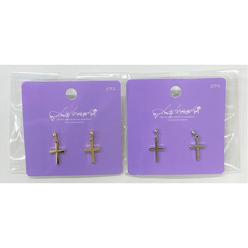 クロスチャームピアス【公式】≪1個からお届け≫Can☆Doネットショップ
