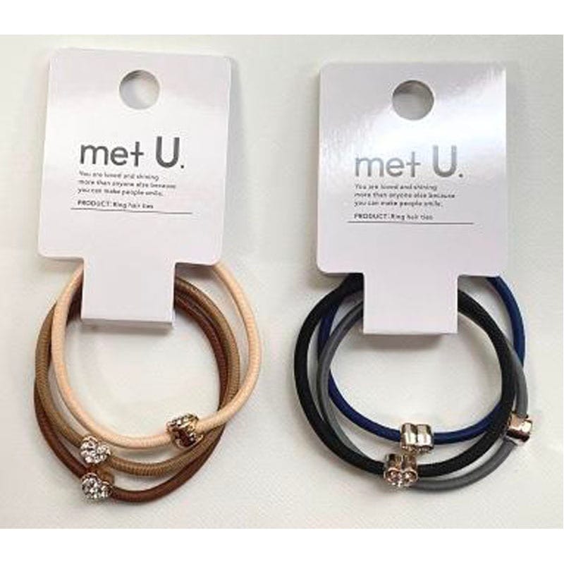 パーツ付リングゴム　ハート　３Ｐ