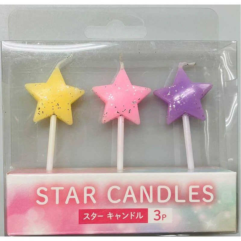 キャンドル 星型ラメ3P【公式】≪1個からお届け≫Can☆Do