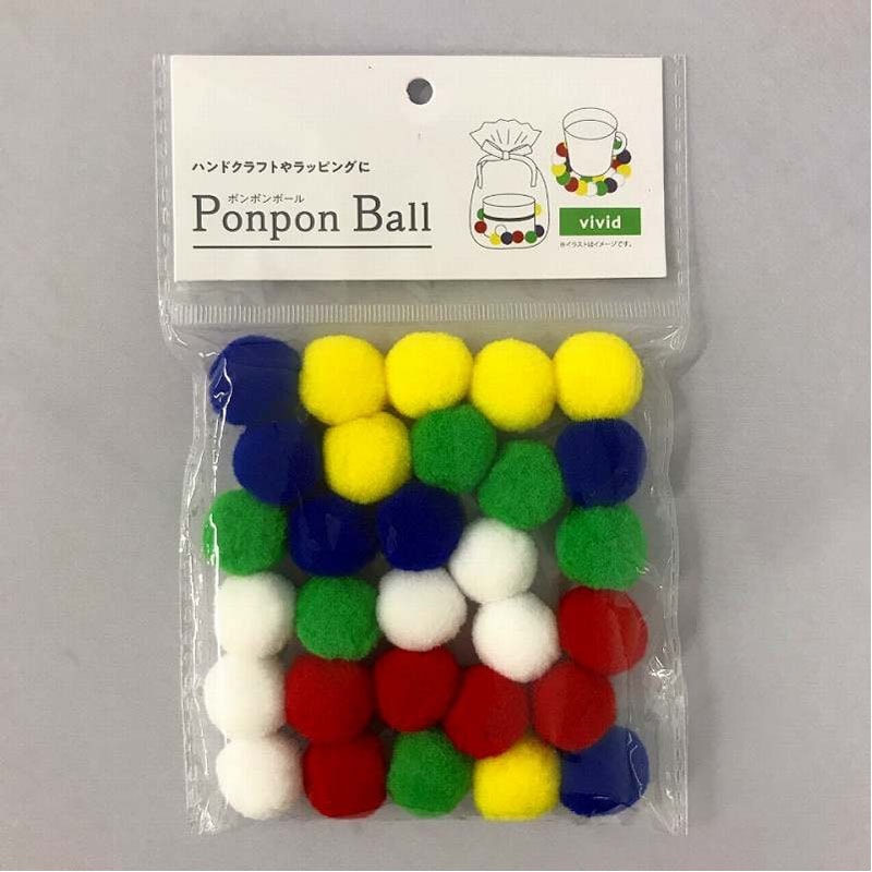 ポンポンボール 30P ビビッド