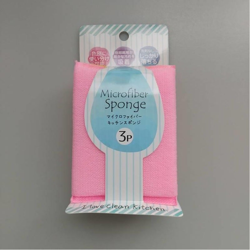 マイクロファイバーキッチンスポンジ３Ｐ