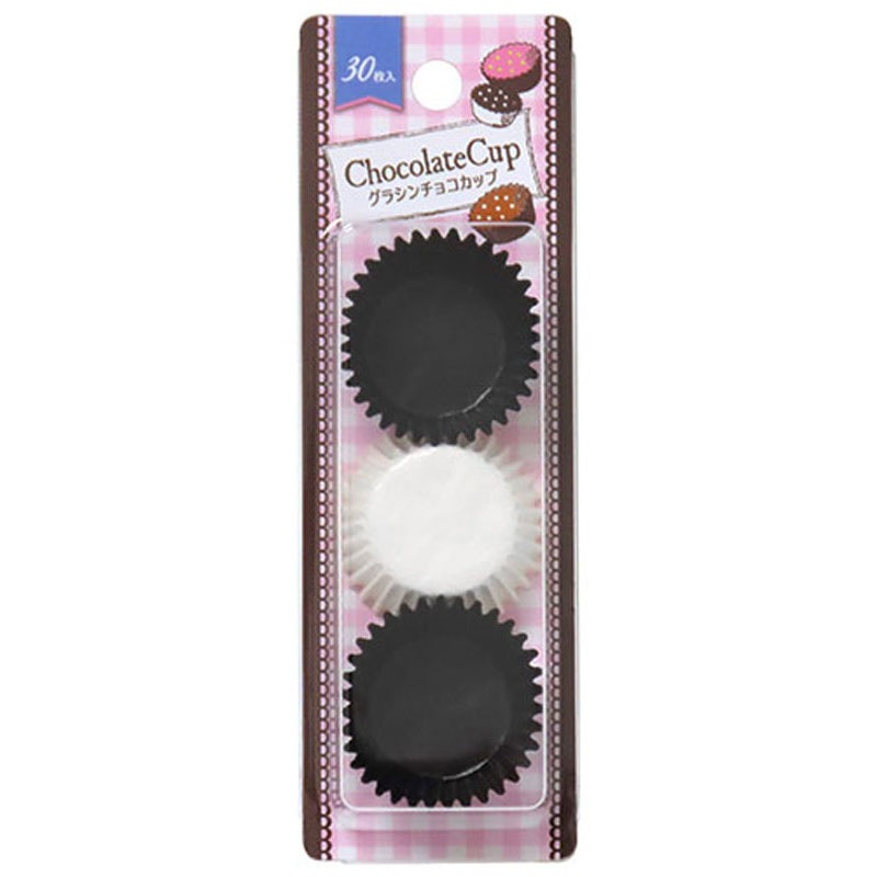 グラシンチョコカップ　モノトーン　３０枚