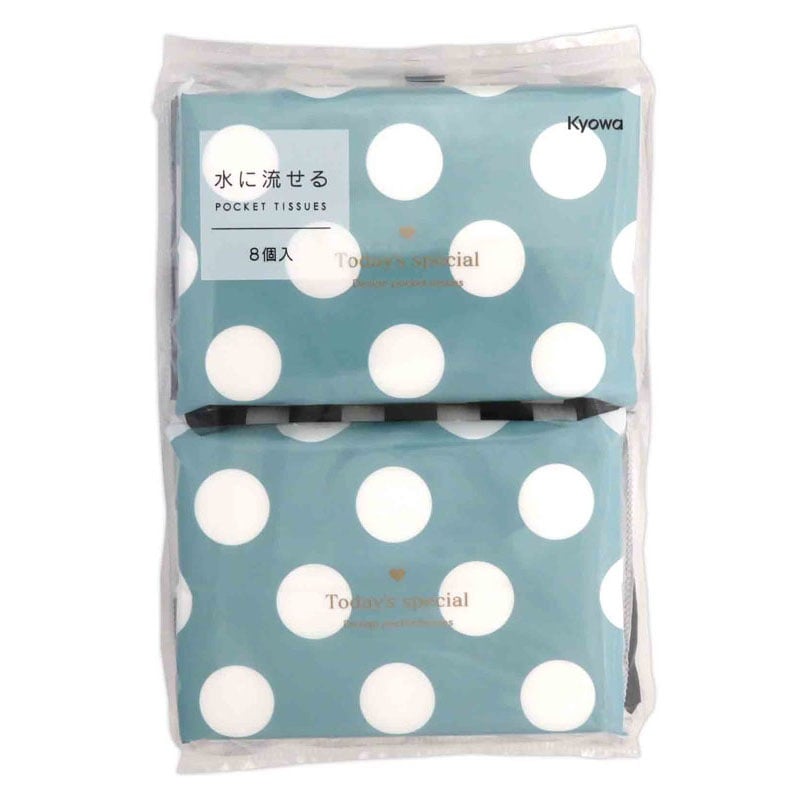 水に流せるポケットティッシュ　８Ｐ