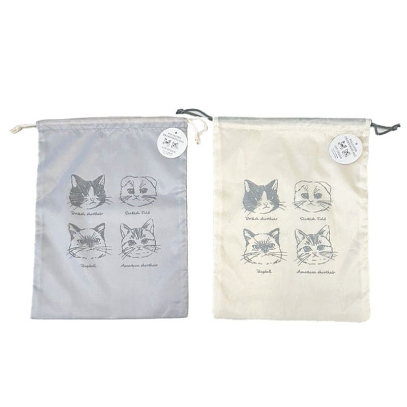 ポリエステル巾着袋　猫柄