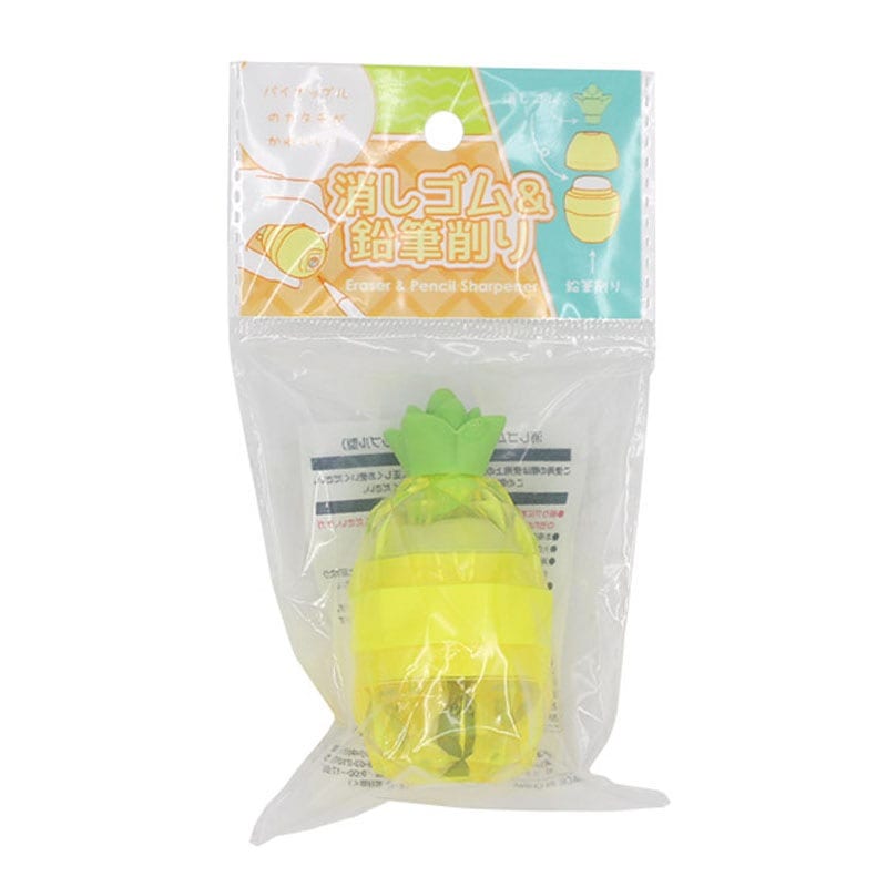 消しゴム＆鉛筆削り（パイナップル型）