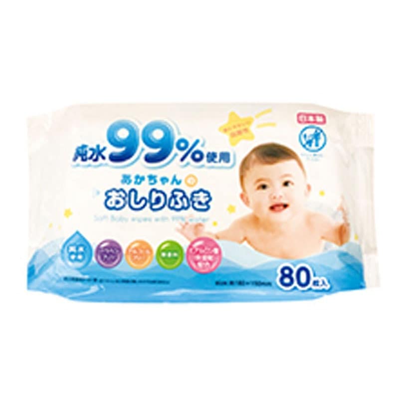 純水９９％赤ちゃんのおしりふき８０枚