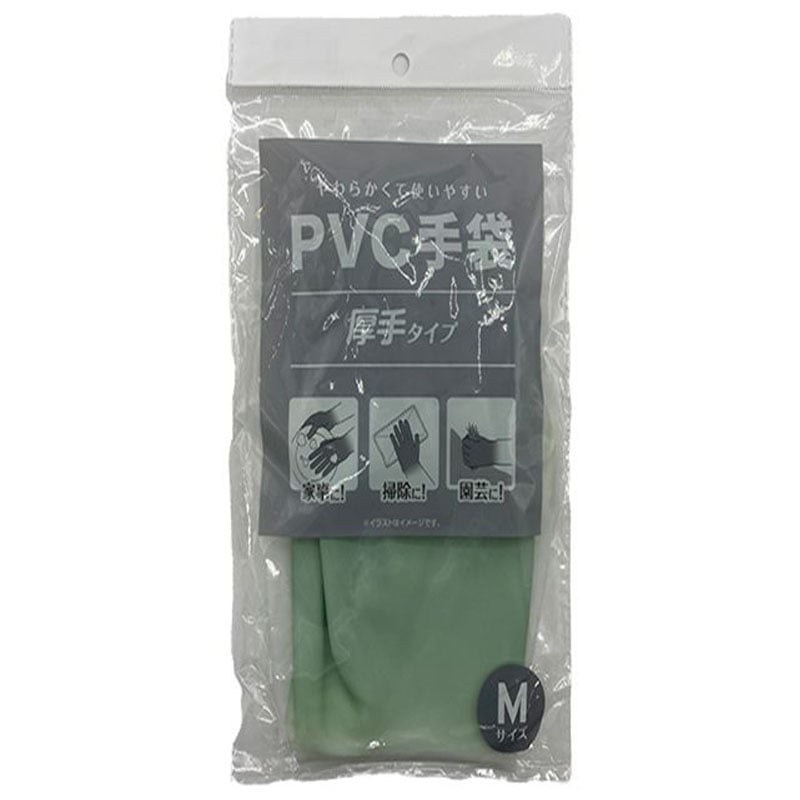 ＰＶＣ手袋厚手Ｍ　グリーン