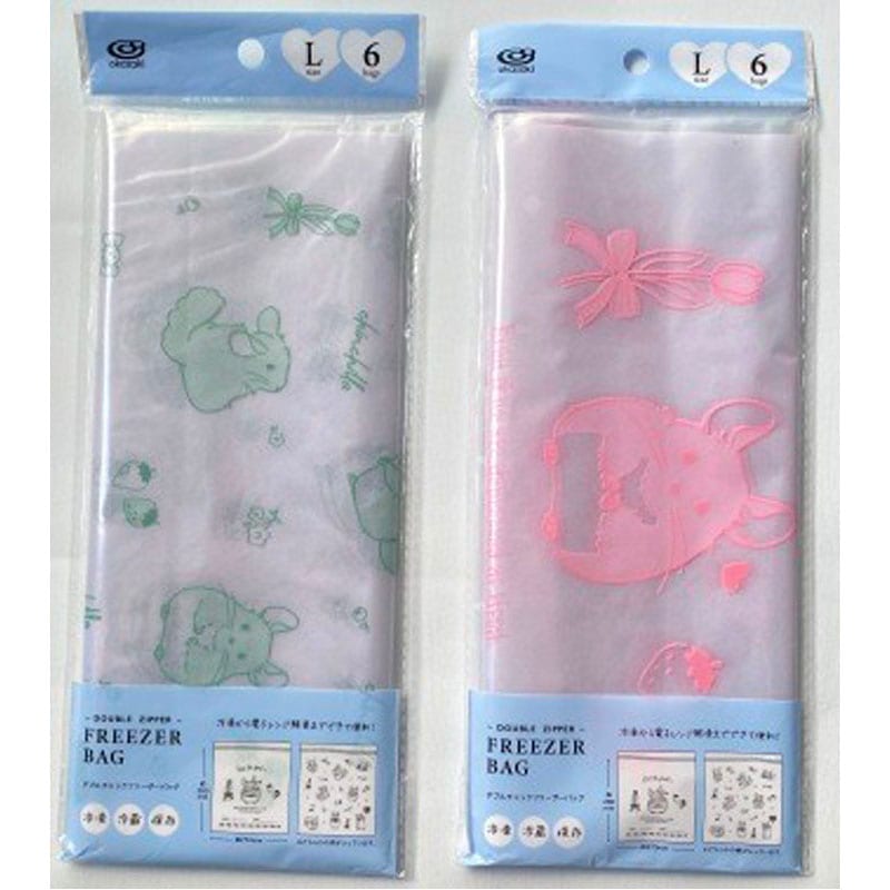 フリーザーバッグＬ　６Ｐ　チンチラ柄