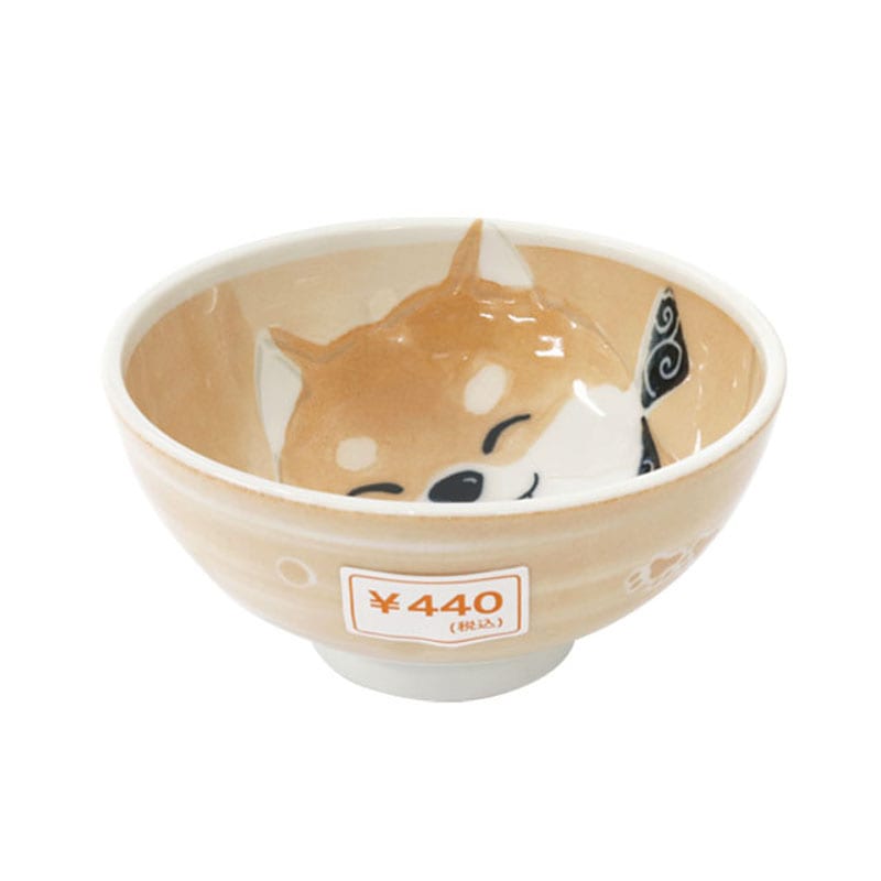 柴犬　軽量茶碗　美濃焼
