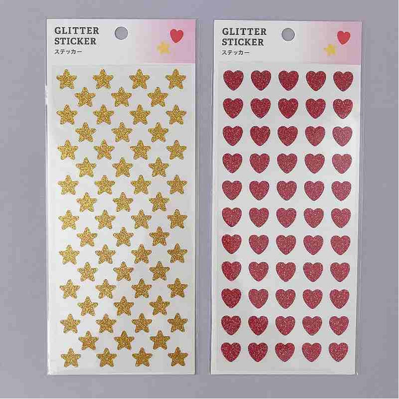 キラキラステッカー ハート/星