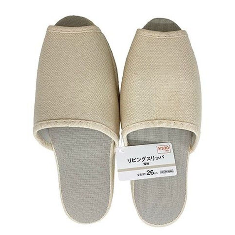 リビングスリッパW 無地BE