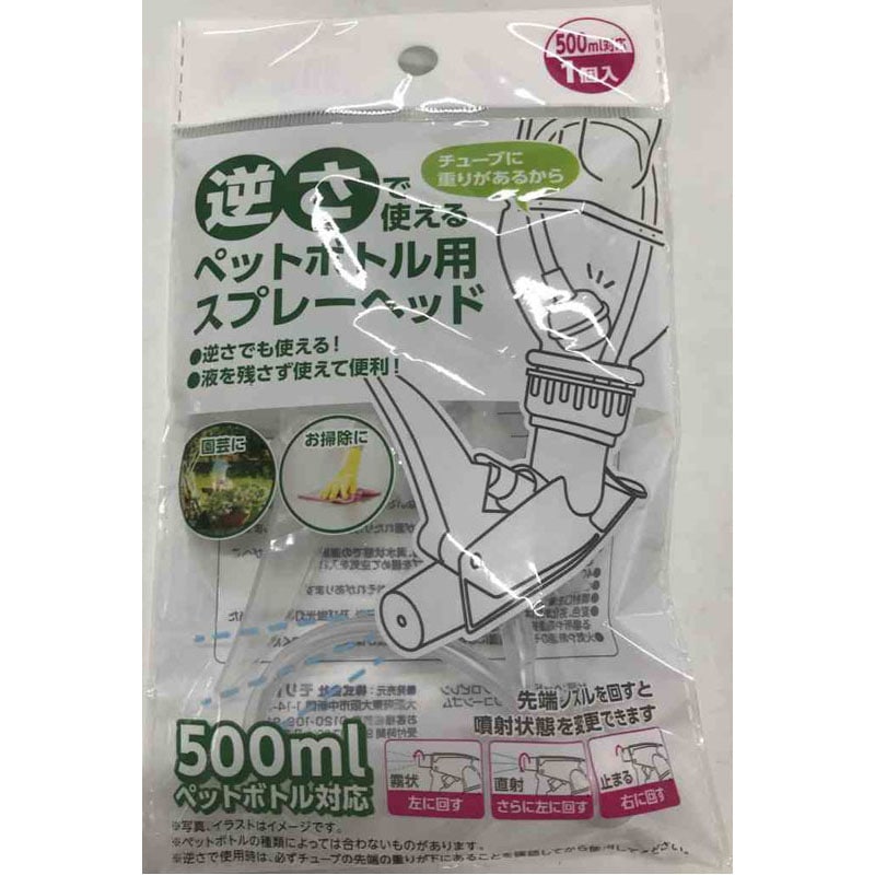 逆さで使えるスプレーヘッド