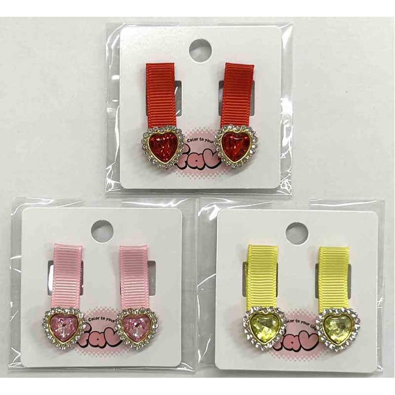 fav ストーン付ミニクリップ2P WC