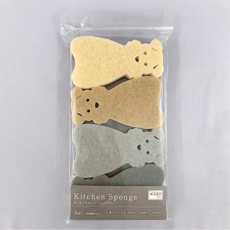 キッチンスポンジ　シュナウザー４Ｐ