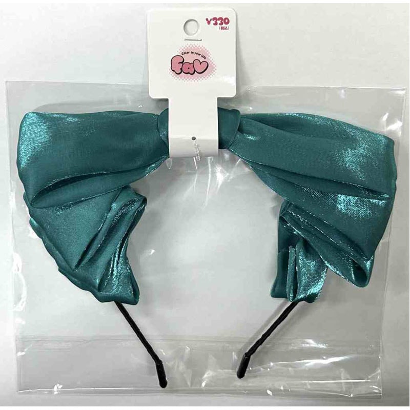 ｆａｖ　フリルリボンカチューシャ　緑