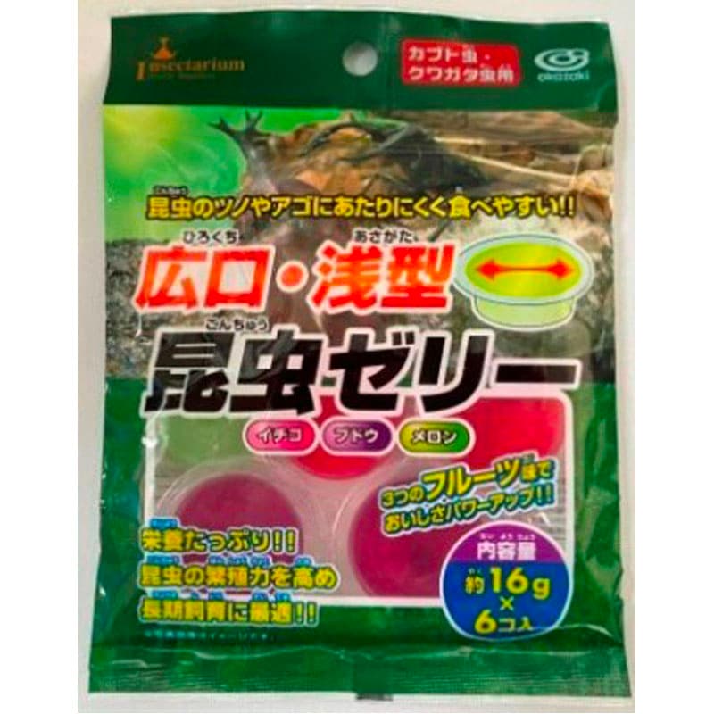昆虫ゼリー広口・浅型カップ　６Ｐ　フルーツ味