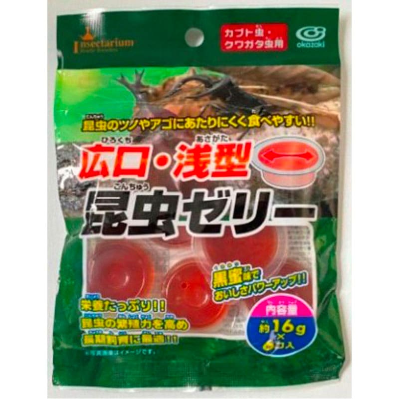 昆虫ゼリー広口・浅型カップ　６Ｐ　黒蜜味