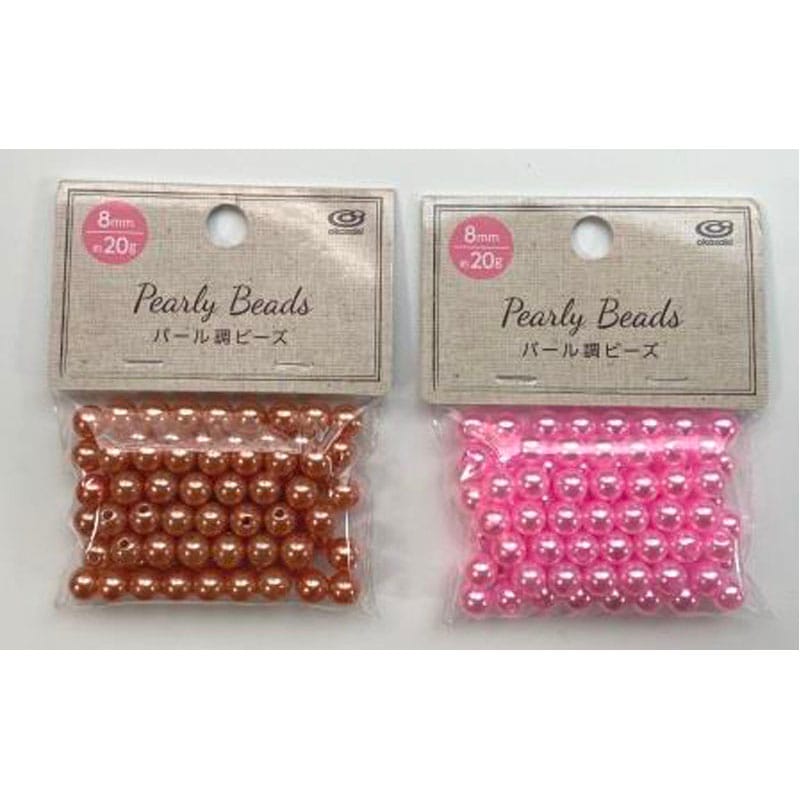 パールビーズ　ピンク・ペッシュ　２０ｇ