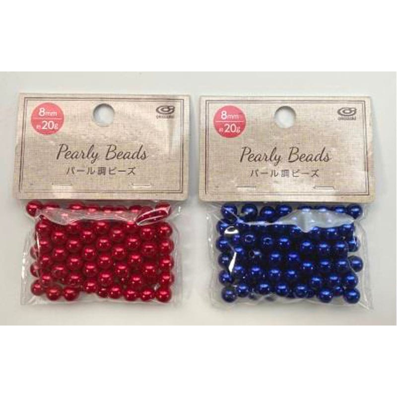 パールビーズ　レッド・ブルー　２０ｇ