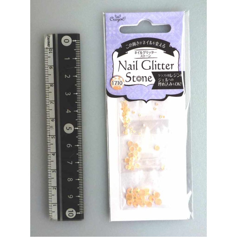 ネイルグリッターストーン　パステルオレンジ