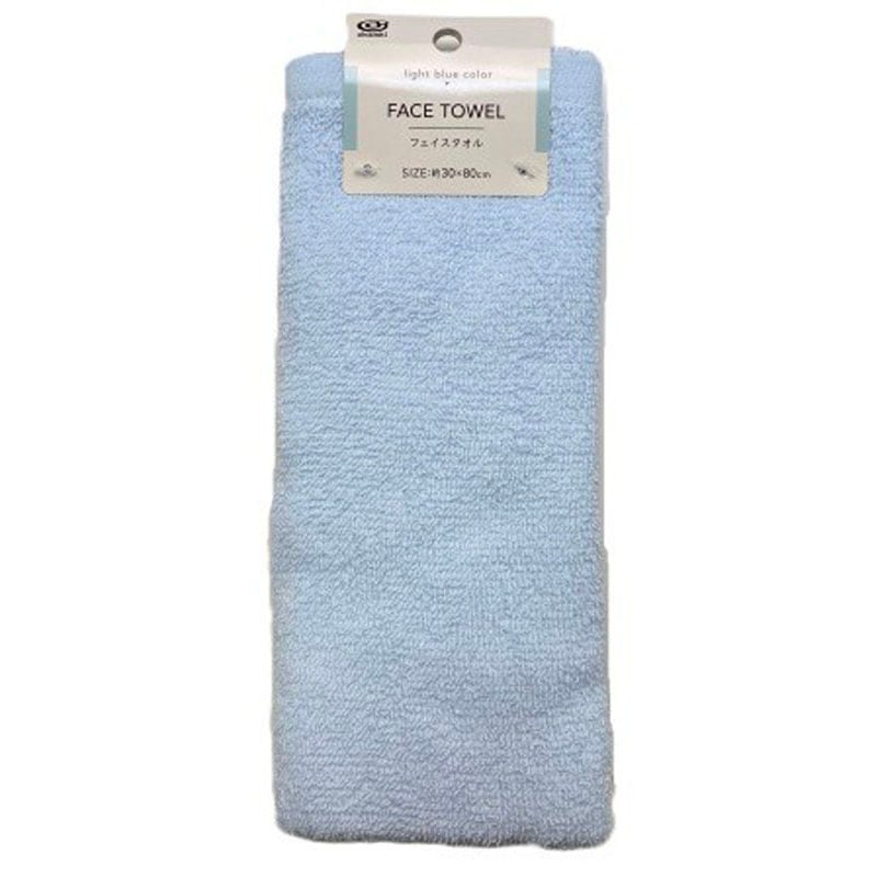 フェイスタオル　ライトブルー