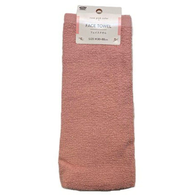フェイスタオル　ローズピンク