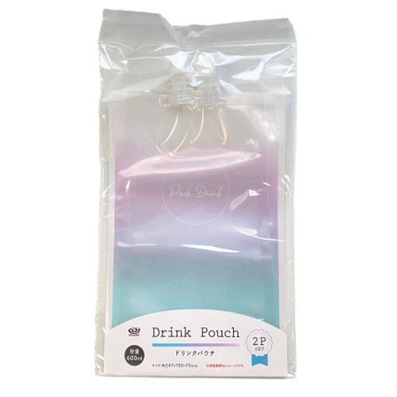 ドリンクパウチ６００ｍｌ　２Ｐ　クリア