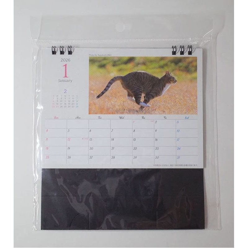 26卓上カレンダー 猫(四季)