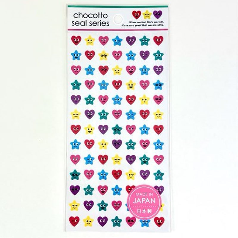 ｃｈｏｃｏｔｔｏシール　カオホシハート