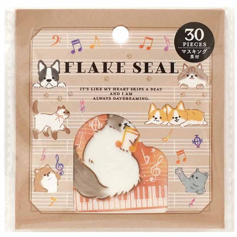 フレークシール 音楽と動物