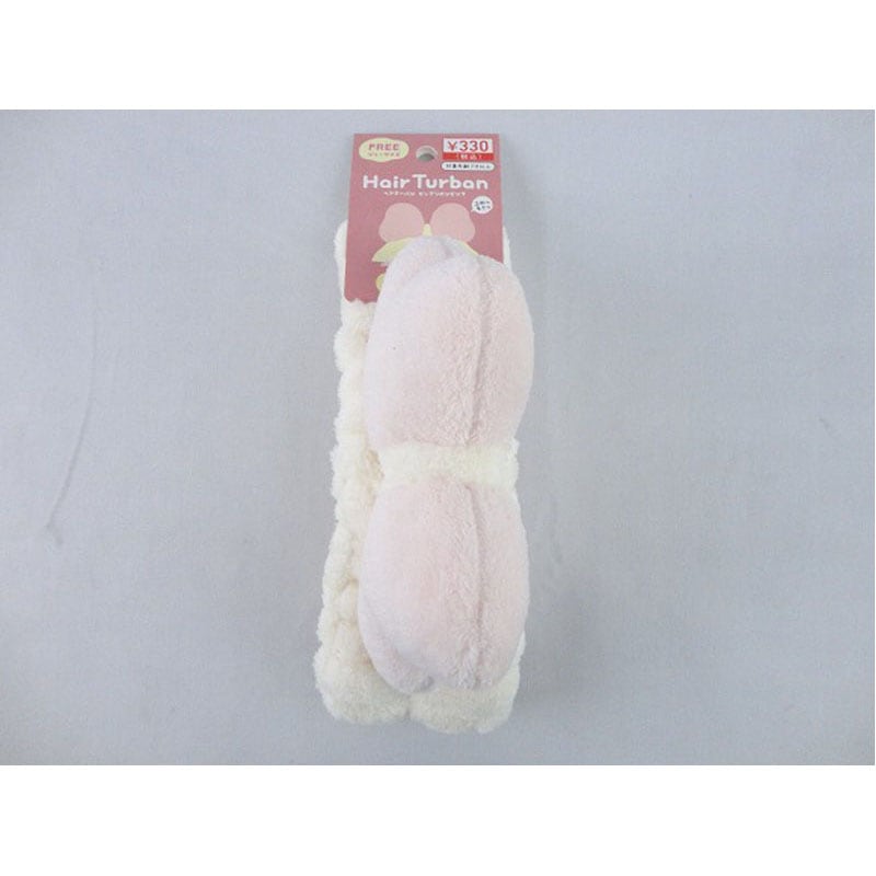 ヘアターバン　ビックリボン　ピンク