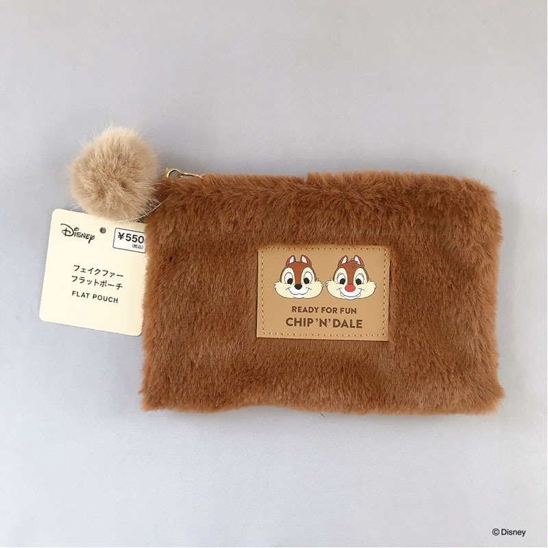 【数量限定】ディズニー／チップ＆デール　ファーフラットポーチ