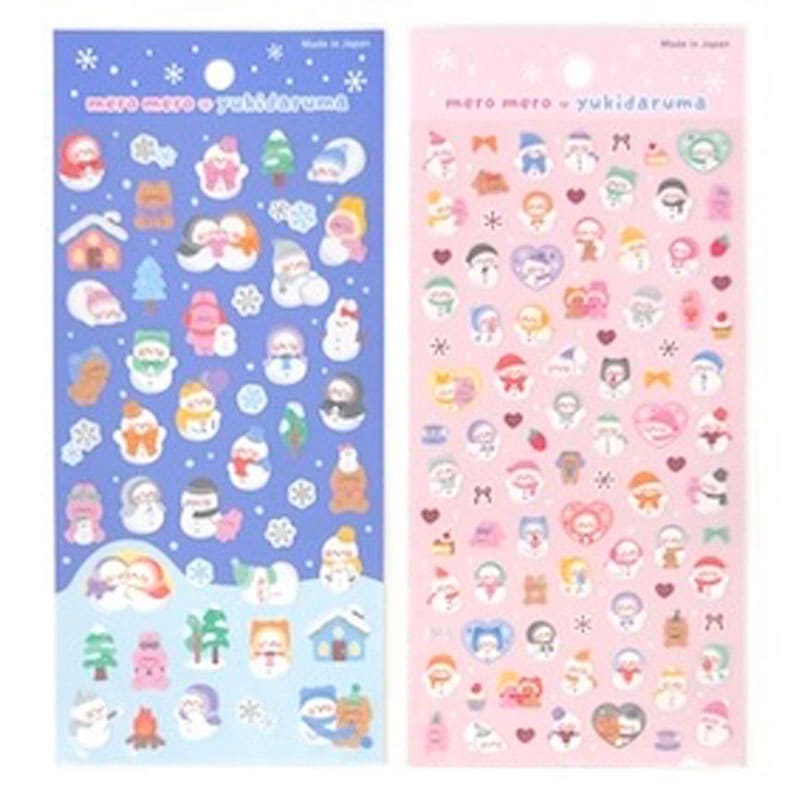 シール　メロメロ雪だるま