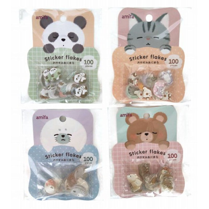 フレークシール 100P おやすみあにまる