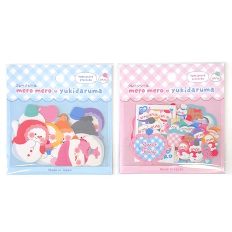 フレークシール　メロメロ雪だるま