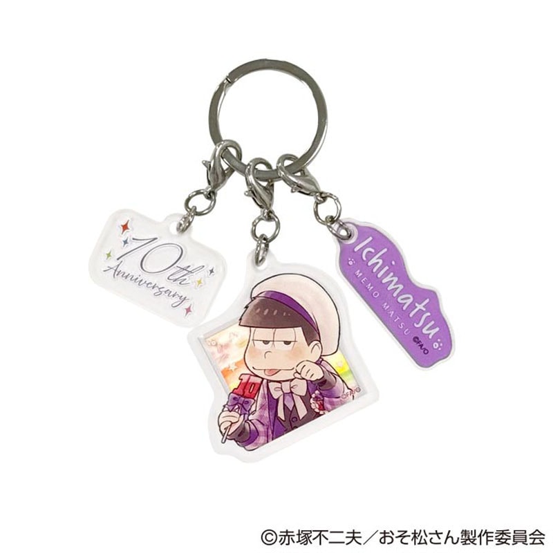 数量限定】おそ松さん 3連アクリルキーホルダー 一松【公式】≪1個