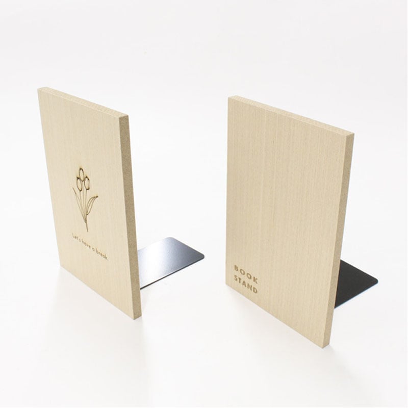 木製ブックスタンド　ワンポイント