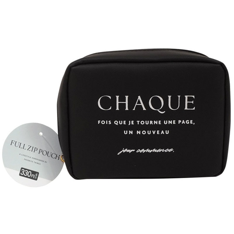 合皮フルジップポーチ　モノロゴ