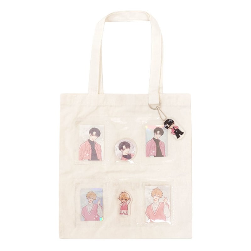 トートＰＶＣポケット付　推しハピ