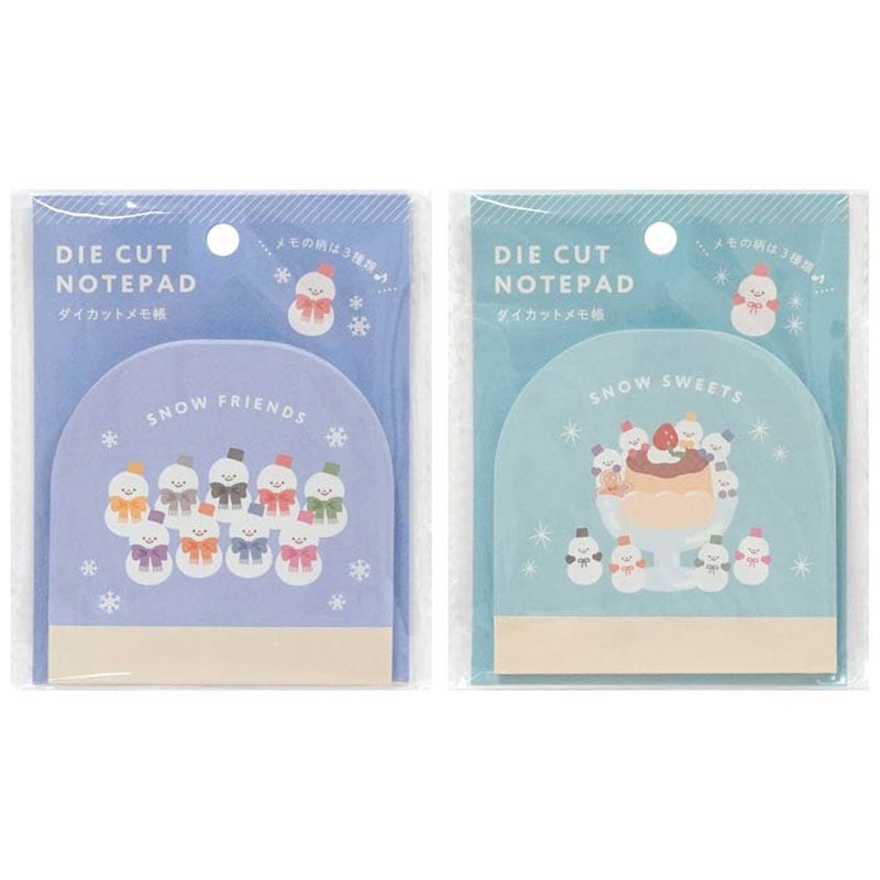 ダイカットメモ帳 48枚 スノーフレンズ柄