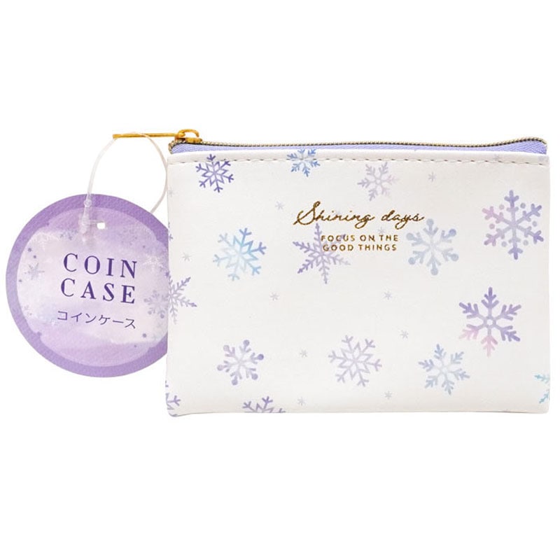コインケース　雪の結晶柄