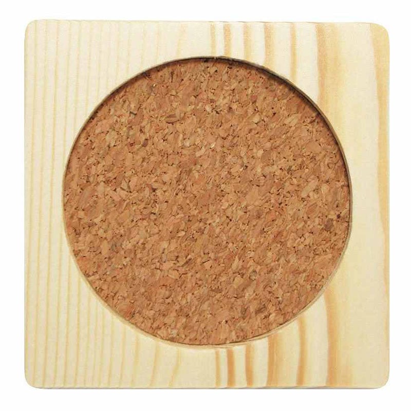 白木コルクコースター　角