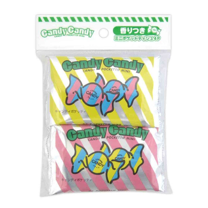送料込☆希少☆キャンディキャンディ シール付き ポケットティッシュ 4個入×5袋 ミニポケットティシュキャンディ 4P 香り付き【公式】≪1個からお