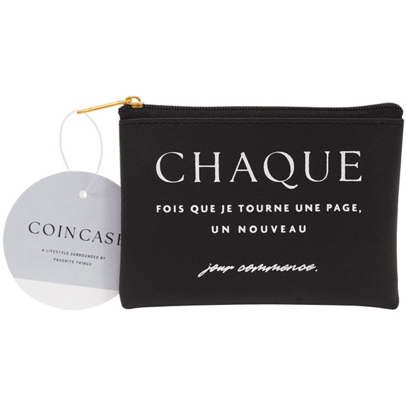 合皮コインケース　モノトーンロゴ