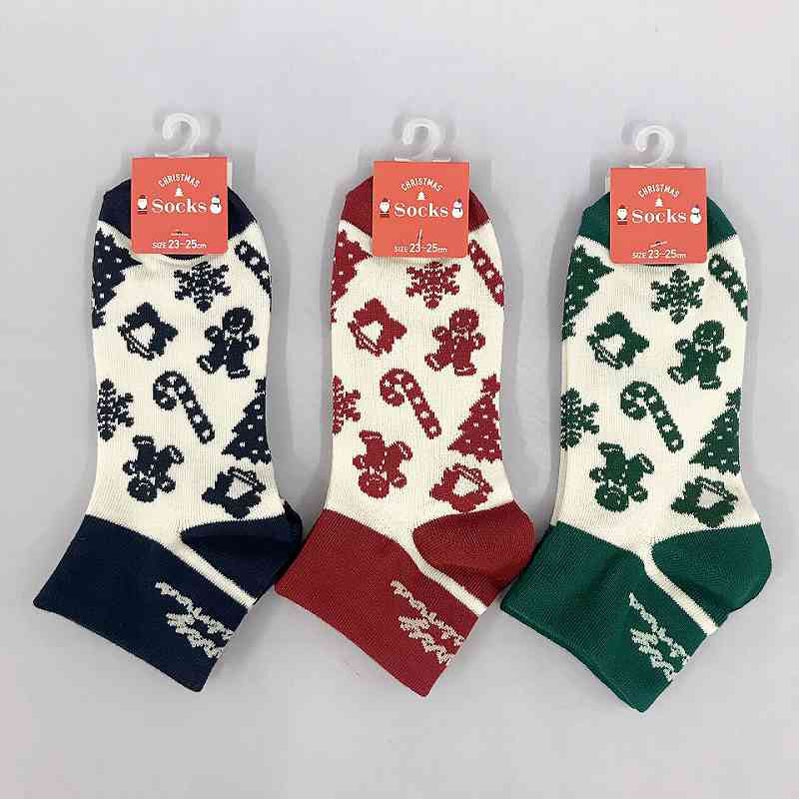 婦人アンクル丈靴下　シルエット総柄