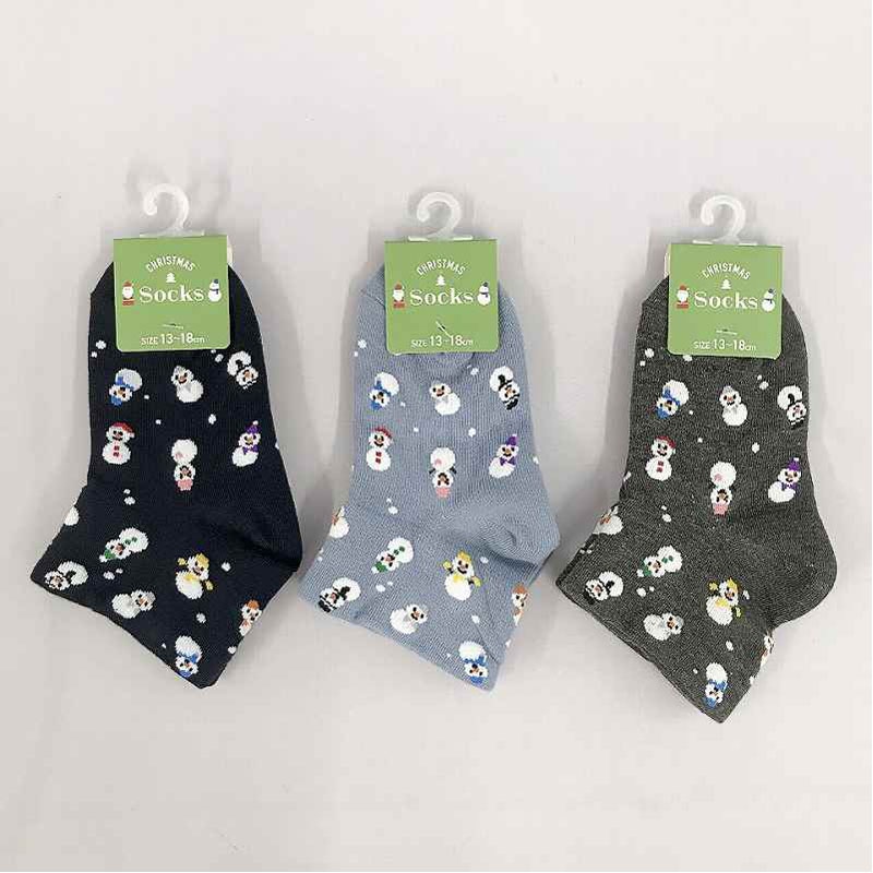 子供アンクル丈靴下　１３　スノーマン柄