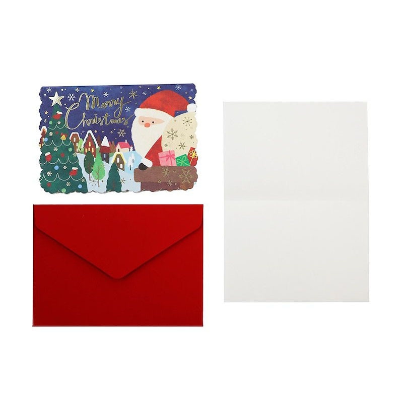 メッセージカード えんとつサンタ