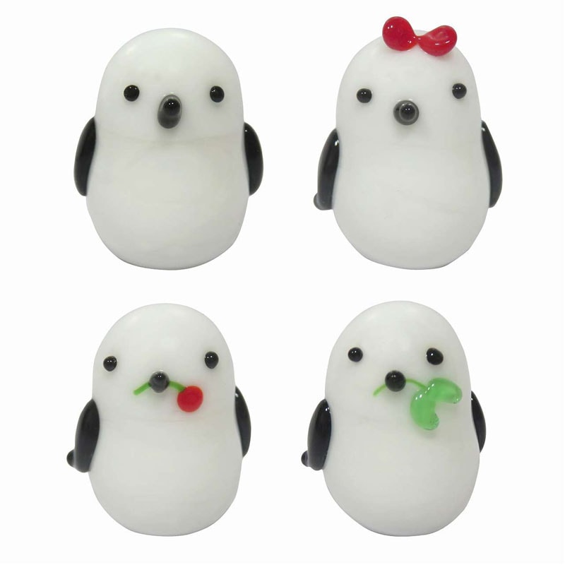 ミニガラスオブジェ　シマエナガ