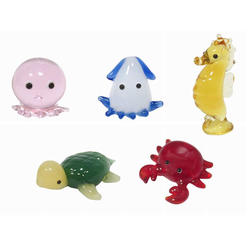 ミニガラスオブジェ　マリンフレンズ