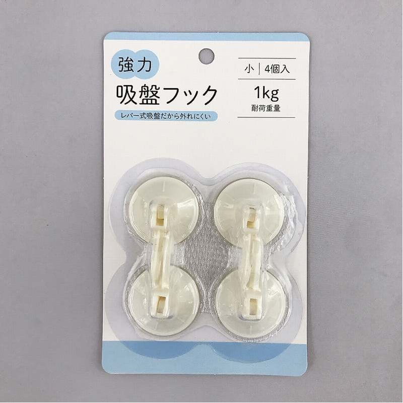 強力吸盤フック　小　４Ｐ